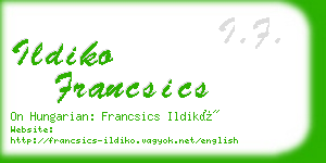 ildiko francsics business card